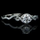 1.63 tcw Intertwined Diamond Engagement Ring