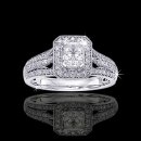 1.0 tcw Radiant Cut Diamond Engagement Ring