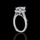 1.39 tcw Halo Princess Engagement Ring