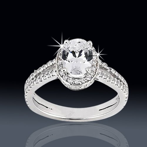 1.64 tcw Amazing Oval Engagement Ring