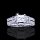 1.50 tcw Unique Princess Cut Engagement Ring