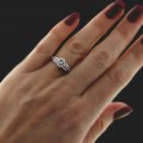 .90 tcw Criscross Diamond Engagement Ring