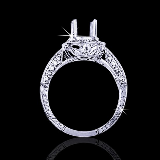 1.04 tcw Halo Engagement Ring - Click Image to Close