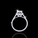 .75 tcw Cushion Cut Halo Engagement Ring