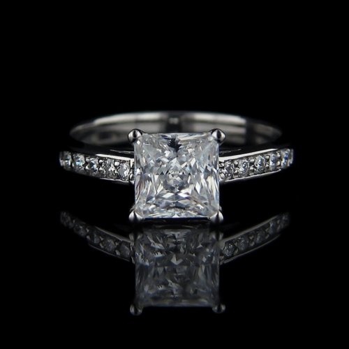 .80 tcw Princess Cut Diamond Engagement Ring