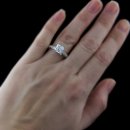 1.60 tcw Elegant Princess Cut Engagement Ring