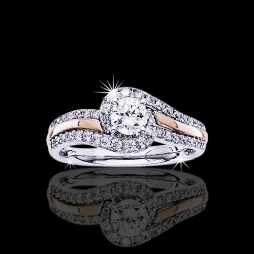 1.10 tcw Two Tone Diamond Engagement Ring [ENQ331]