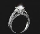 .90 tcw Criscross Diamond Engagement Ring