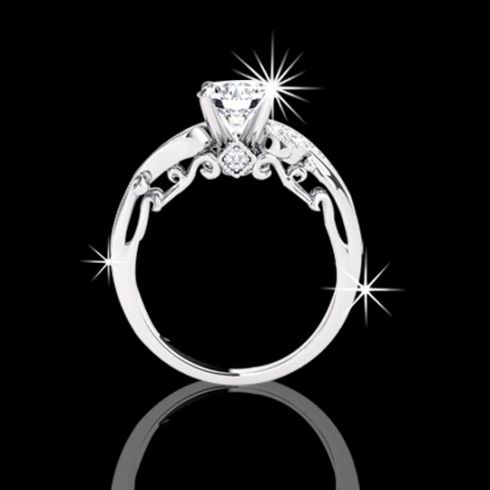 1.12 tcw Antique Style Engagement Ring - Click Image to Close
