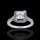 1.39 tcw Halo Princess Engagement Ring