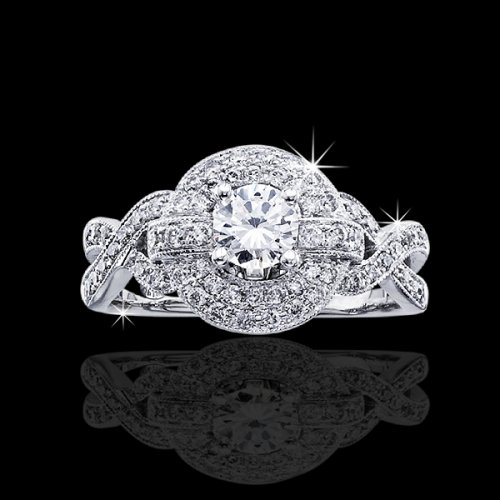 1.0 tcw Intertwined Engagement Ring