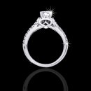 1.25 tcw Two Tone Halo Diamond Engagement Ring