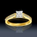 1.0 tcw Princess Cut Engagement Ring