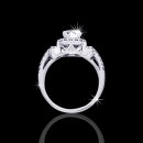 1.25 tcw Halo Diamond Engagement Ring