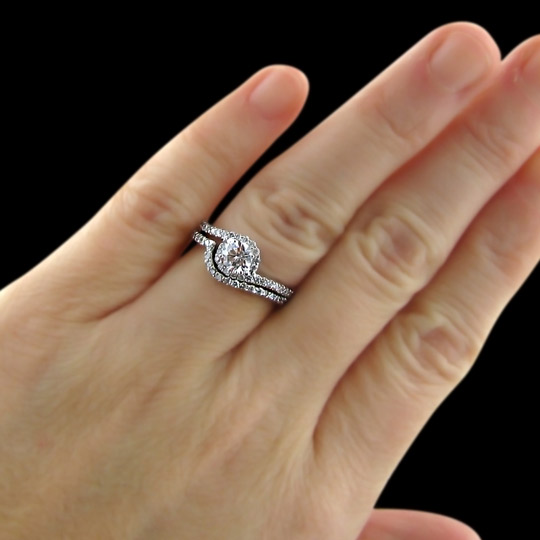 .76 tcw Swirl Diamond Engagement Ring - Click Image to Close