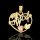 14kt "#1 Wife" Heart Pendat