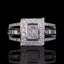 Princess, Baguette & Round 18kt Diamond Ring