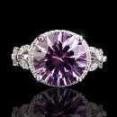 Stunning 6.78 Carat Amethyst & Diamond Ring