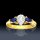 Pear Shape Engagement Ring with Sapphire Accents