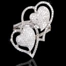 Double Hearts Diamond Ring