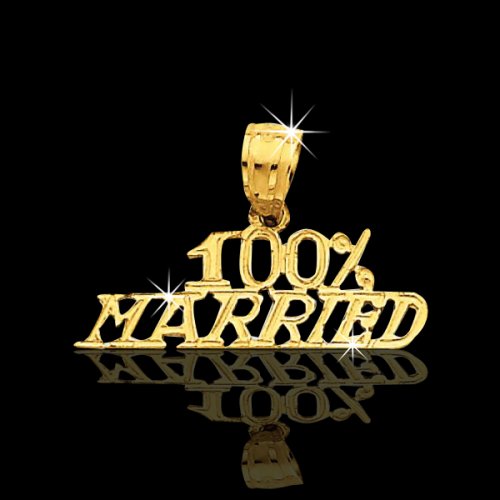 14kt \"100% Married\" Pendant