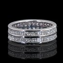 3.08 tcw Double Row Princess Eternity Band