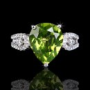 Peridot & Diamond Ring