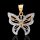 14kt Polished Filigree Butterfly Pendant