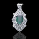 Romantic Emerald and Diamond Pendant
