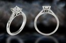 1.40 CTW Carat Open Cathedral Engagement Ring
