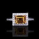 Citrine and Diamond Ring