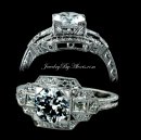 1.30 tcw Antique Inspired Engagement Ring