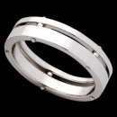 14kt White Gold Riveted 8MM Wedding Ring