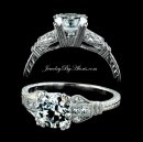 1.25 tcw Vintage Style Engagement Ring