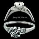 1.50 tcw Three Stone Engagement Ring