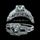 1.75 tcw Antique Style Engagement Rings