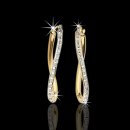 14k Diamond Twist Hoop Earrings