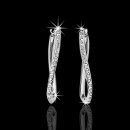 14k Diamond Oval Earrings