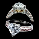 1.54 ctw Exotic Heart Shape Engagement Ring