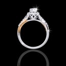 .70 tcw Two Tone Halo Engagement Ring