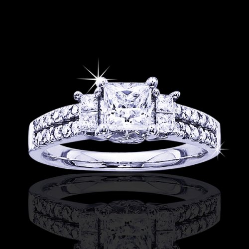 1.30 tcw Princess Cut Engagement Ring [ENR9062]