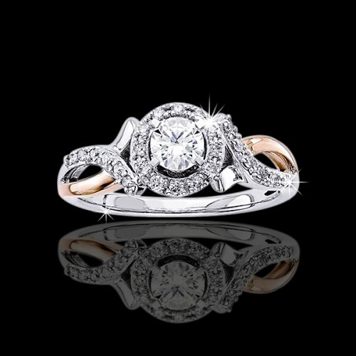 .70 tcw Two Tone Halo Engagement Ring [ENQ511]