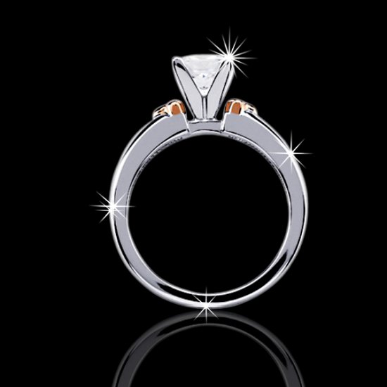 1.0 Carat Princess Solitaire Engagement Ring - Click Image to Close