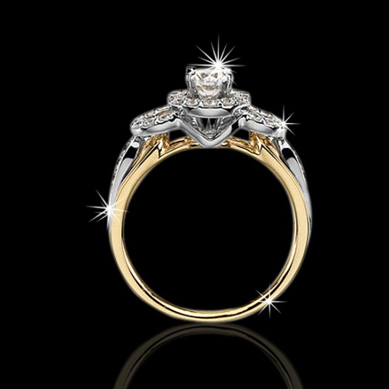 1.0 tcw Antique Style Engagement Ring - Click Image to Close