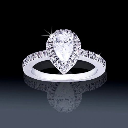 .98 tcw Pear Shape Engagement Ring [aenr509]
