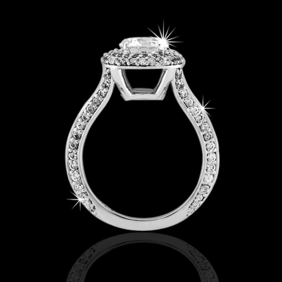 1.81 tcw Exquisite Halo Engagement Ring - Click Image to Close