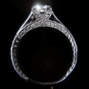 1.42 tcw Antique Style Princess Cut Engagement Ring