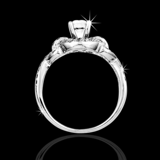 1.0 tcw Intertwined Engagement Ring - Click Image to Close