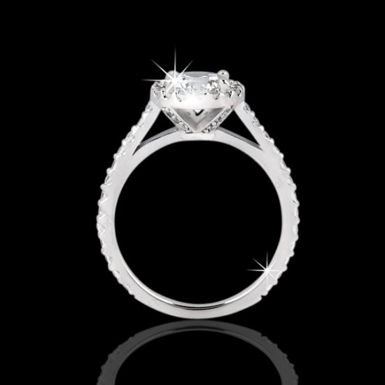 1.55 tcw Eternity Halo Engagement Ring - Click Image to Close