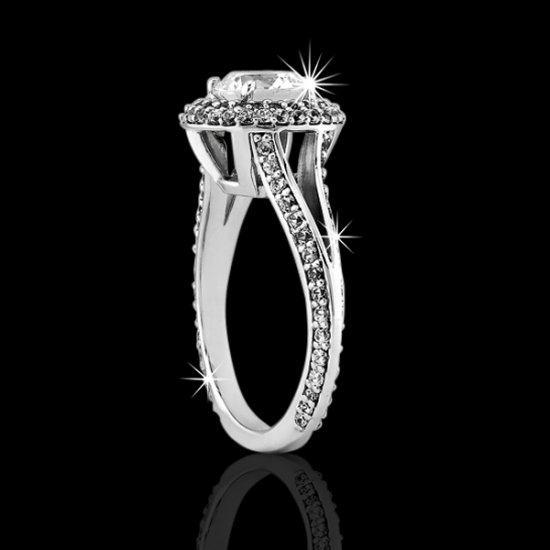 1.81 tcw Exquisite Halo Engagement Ring - Click Image to Close